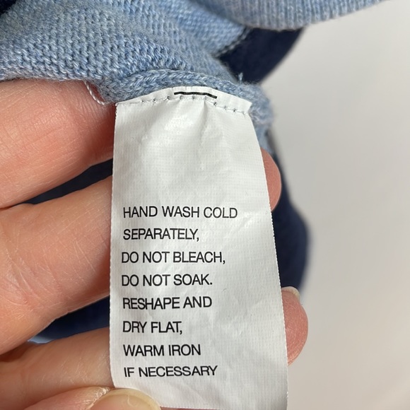 Jeanne Pierre Black and Blue Striped Sweater - Size 2X - Picture 9 of 9